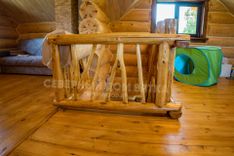 Фото Дом-баня из кедра в г. Серпухов Рубленная деревянная баня  "10х10,5" в диком стиле из бревна 360-380мм _10
