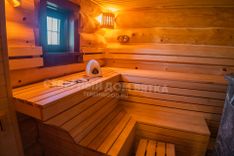 Фото Дом-баня из кедра в г. Серпухов Рубленная деревянная баня  "10х10,5" в диком стиле из бревна 360-380мм _13